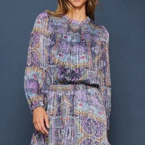 Skies Are Blue Multicolor Long Sleeve Dress